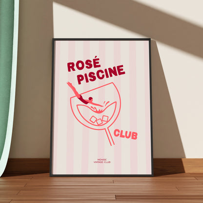 Affiche Rosé Piscine