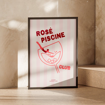 Affiche Rosé Piscine